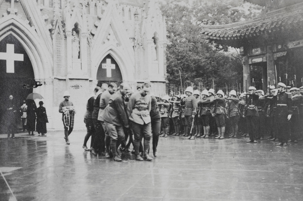 Funeral of Auguste Boppe, French Minister and Doyen of Diplomatic Corps, Beijing