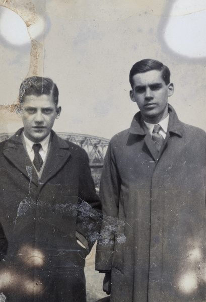 Willie Mulvey and Jack Ephgrave in the Public Garden, Shanghai