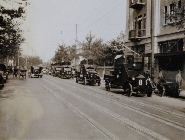 Armoured Car Company, Shanghai Volunteer Corps route march, 1930