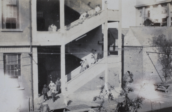 Workers leaving British Cigarette Factory, Shanghai