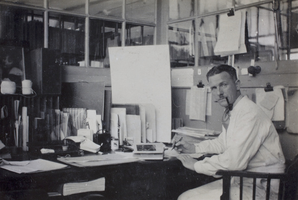 Mr Pulman, Photographic Department Office, printing works, Shanghai