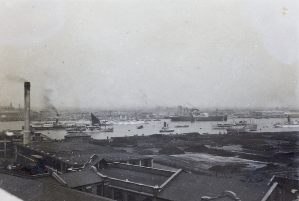 Coal yard and British Cigarette Company buildings near the Huangpu River, Shanghai