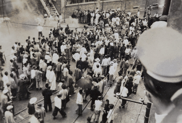 British Cigarette Company workers at Mr Beckley's leaving event, Pudong, Shanghai