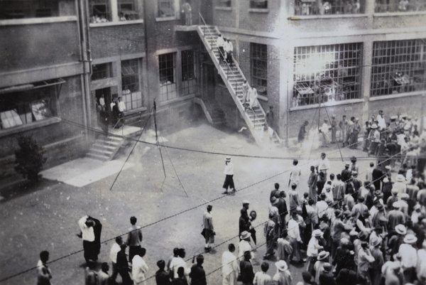 British Cigarette Company workers at Mr Beckley's leaving event, Pudong, Shanghai