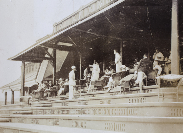 Spectators and tennis players, Shanghai Cricket Club, Shanghai