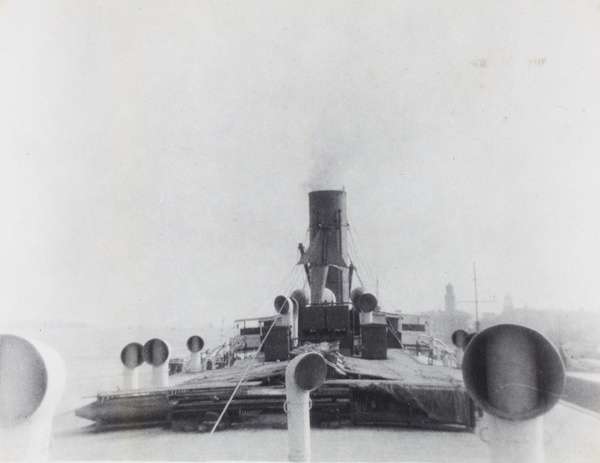 Ventilators on deck of SS Whangpu, Wuhan