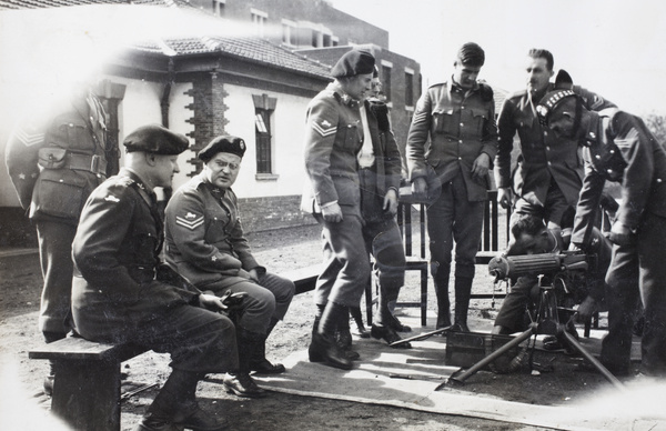 Machine gun instruction, Shanghai Volunteer Corps training camp, 1931