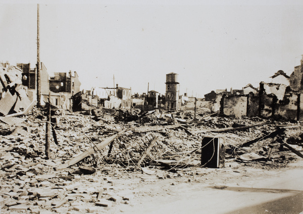 Destroyed buildings, Shanghai, 1932