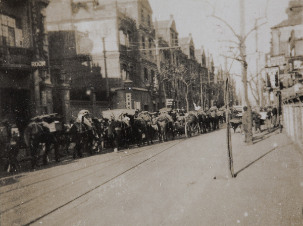 Japanese troops withdrawing after ceasefire agreement, Shanghai, 1932