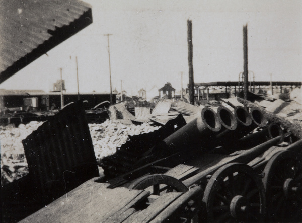 War damaged North Railway Station, Shanghai, 1932