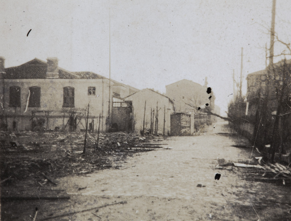 War damaged area, Shanghai, 1932