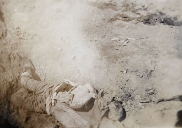 The dead body of a man, Shanghai, 1932