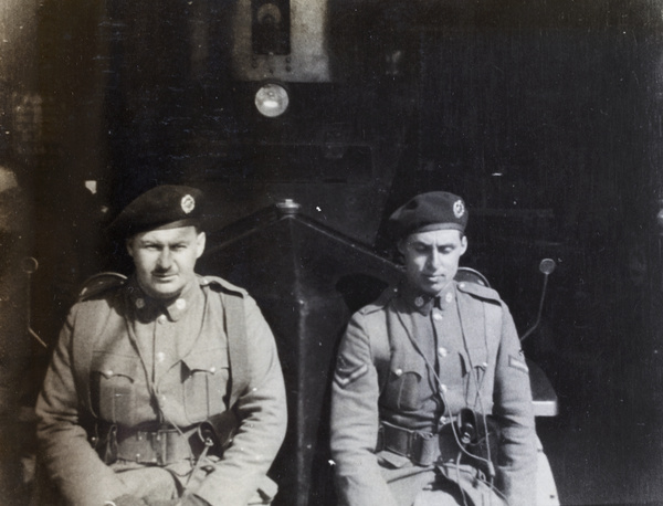 Jack Goldman and N. J. Palmer, Armoured Car Company, Shanghai Volunteers Corps, 1932