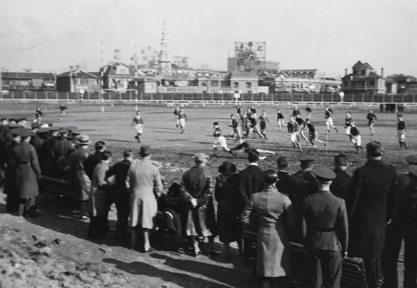 Rugby match between US Fourth Marines and the Armoured Car Company, Shanghai