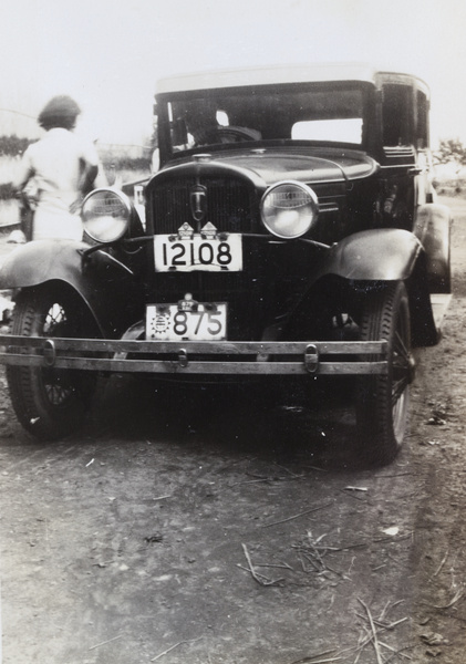 A Shanghai registered car