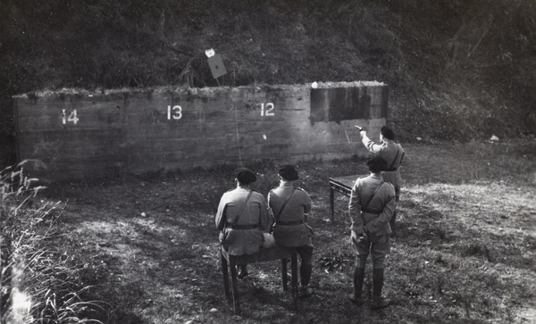 Target practice, Armoured Car Company volunteer training, Shanghai