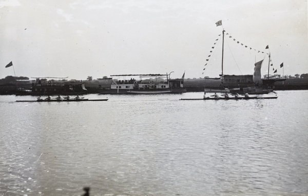 Men's four sweep racing on the Huangpu river, Shanghai