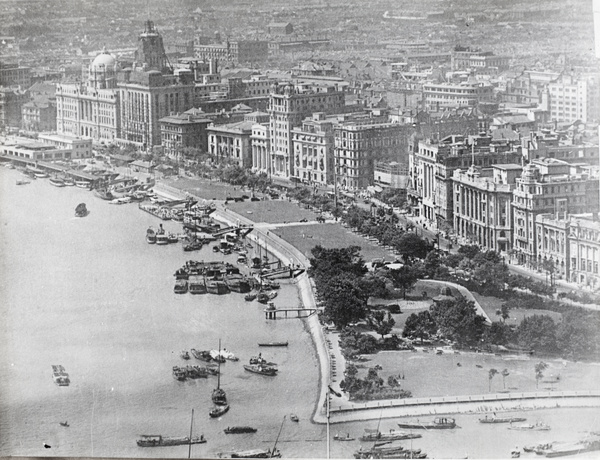 Aerial view of the Bund, Shanghai