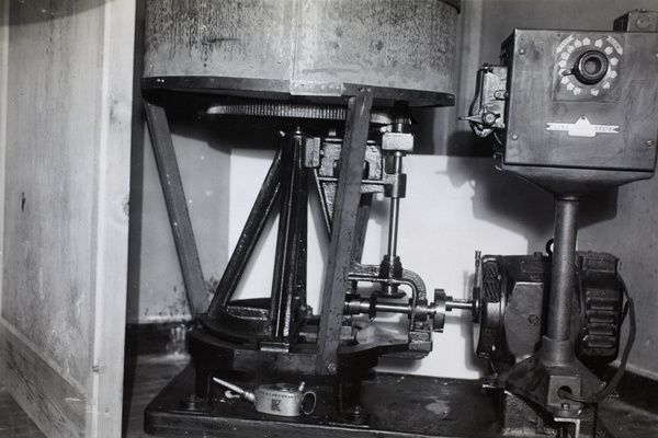 A machine and a motor, with an oil can, printing factory, Shanghai