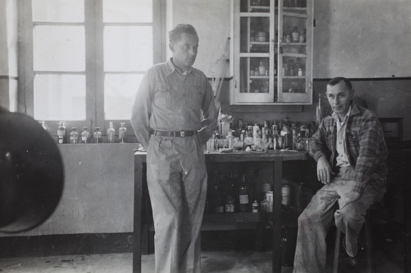 Print workers, with chemicals, Pudong, Shanghai