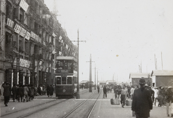 A tram in Kennedy Town, Hong Kong