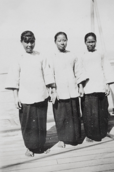 Three boatwomen
