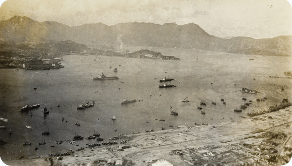 Land reclamation works and the harbour, Hong Kong