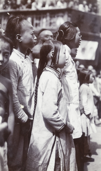 Children and young people at a public event, Shanghai