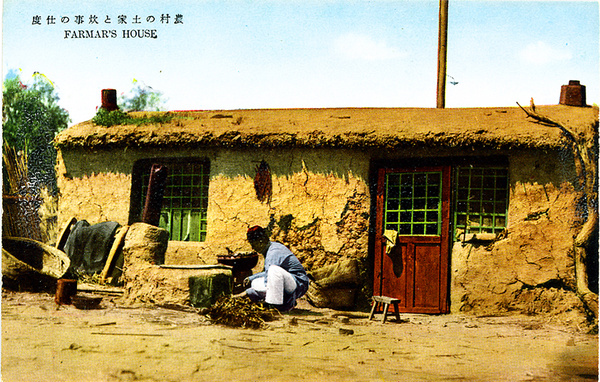 Thatched farm building