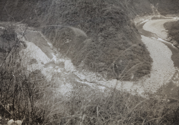A meander in a river, west of Guan Xian, Sichuan