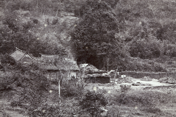 A farm and farmyard, Feng wen shan, near Shanghai