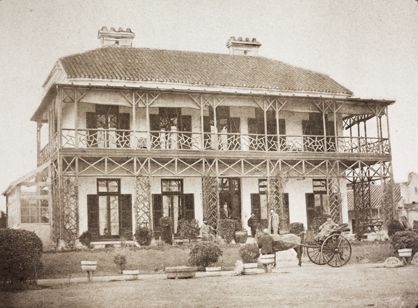 A large house, with five foreign men, Shanghai