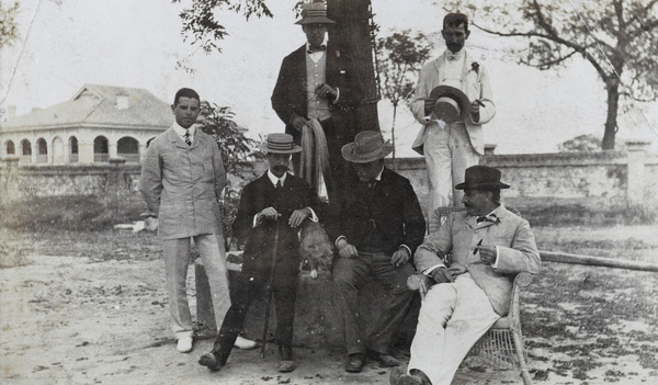 Customs men at the Peking Club, 1904