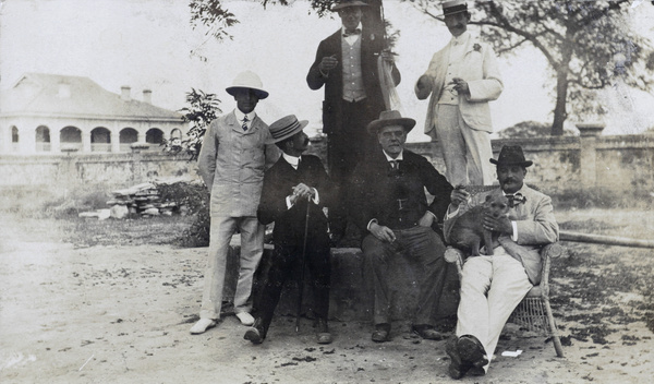 Customs men at the Peking Club in 1904