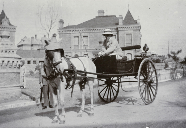 A horse and trap, Tientsin, 1903