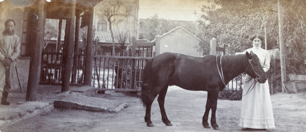 Dorothy Cobb with a pony