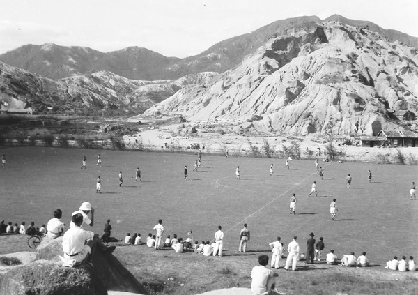 Football match and spectators, Army Sports Ground (2), Mongkok, Hong Kong