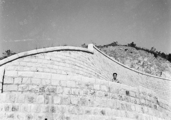 Unidentified young man on a walkway, Shing Mun Reservoir, Hong Kong