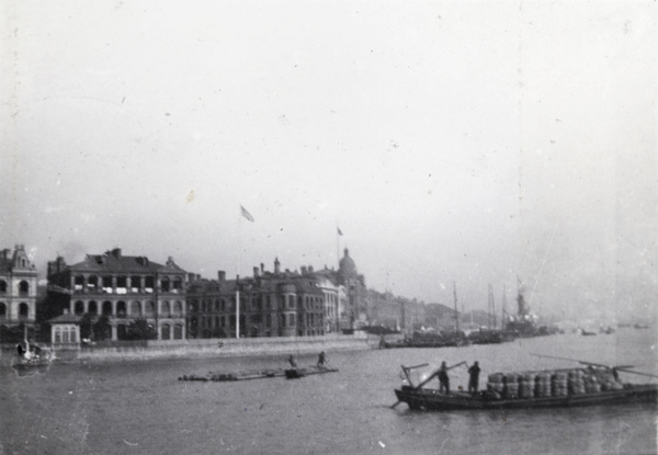 Barges and boats on the Huangpu, near the German, American and Japanese Consulates, Shanghai