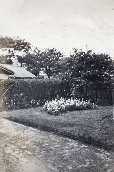 Garden and flower bed, 35 Tongshan Road, Hongkou, Shanghai