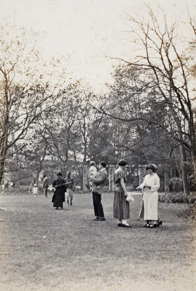 People at an event in a park, Shanghai