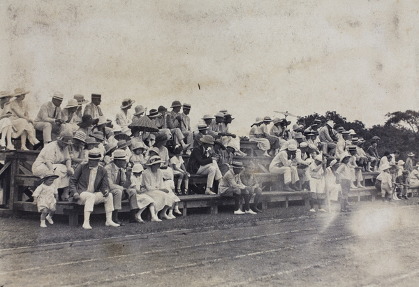 Spectators at a 4th of July sports day, Shanghai, 1922