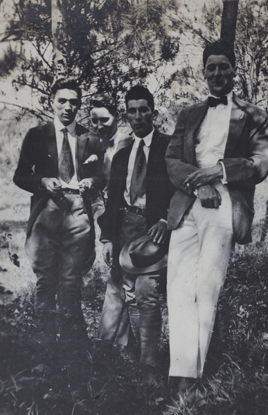 Bill Hutchinson and John Henderson with other friends on a day trip to Kunshan