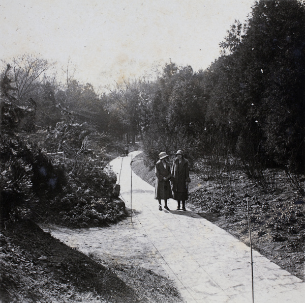 Sonia Gotfried and Sarah Hutchinson, Jessfield Park, Shanghai, April 1925