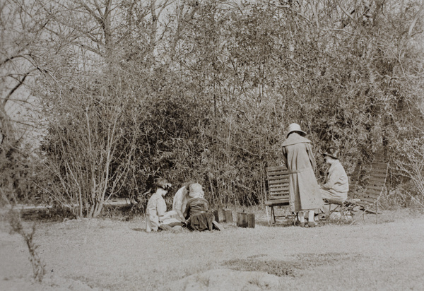 Visitors at Jessfield Park, Shanghai, April 1925