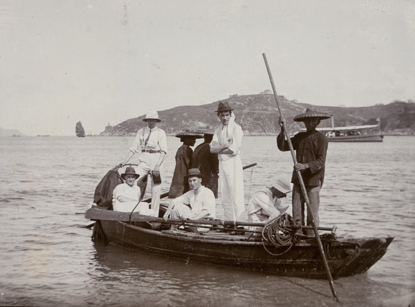 Friends on an outing (Cheung Chau Island in background), Hong Kong