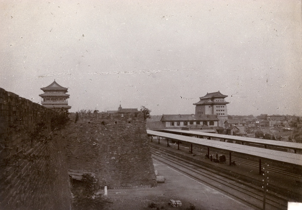 Inner City (Tartar City) wall overlooking Chien Men Railway Station platforms, Beijing