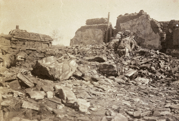 Ruined temple, aftermath of the battle of Tienchwangtai, 1895