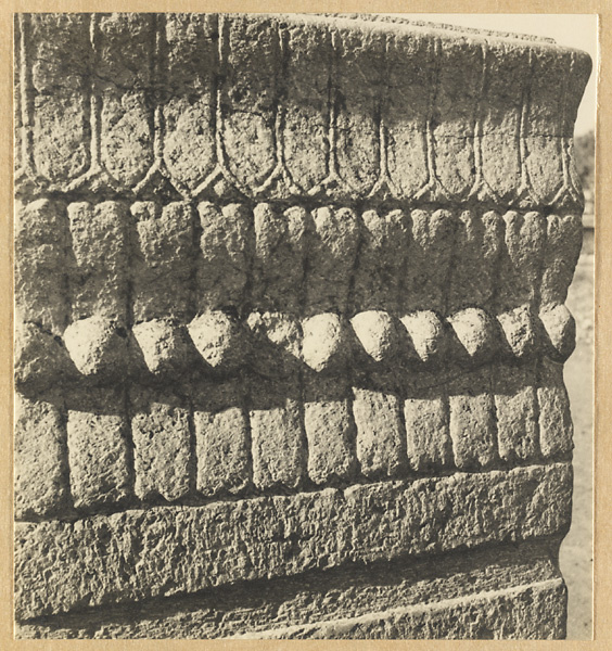 Detail showing stone relief work at a temple at Chengde