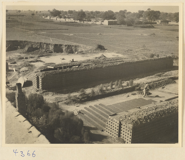 Bricks drying in the sun at a brick factory near Baoding